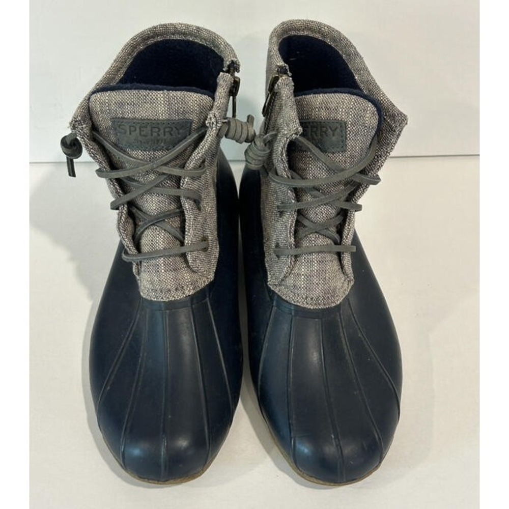 Sperry Womens Saltwater Duck Boots Waterproof Rubber Textured Upper Size 7
